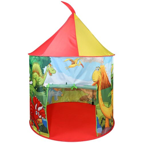 Portable Foldable Red & Yellow Dinosaur Play Tent - SOKA Pop Up Garden Playhouse