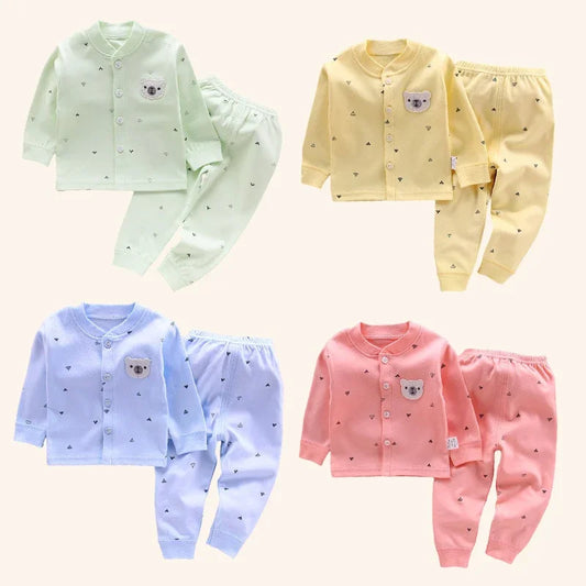 Baby Clothes Underwear r Kids Tops Pants Newborn Pajama Suit Home 100% Cotton Sets Boy Girls Warm Autumn Children's Clothing